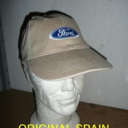 casquette FORD beige ( ESCORT SIERRA COSWORTH CAPRI CORTINA TAUNUS FIESTA RS  Taille unique r&eacute;glable