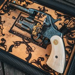 Sublime COLT 1894 DA � .41 Long Colt � Gravures exceptionnelles � Coffret complet