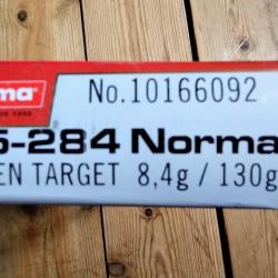 6.5-284 Norma golden target 130gr - boite 20