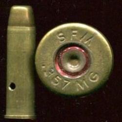 .357 Magnum Sp&eacute;cial Police Fran&ccedil;aise - balle laiton m&eacute;plate pour intervention - neutralis&eacute;e -b
