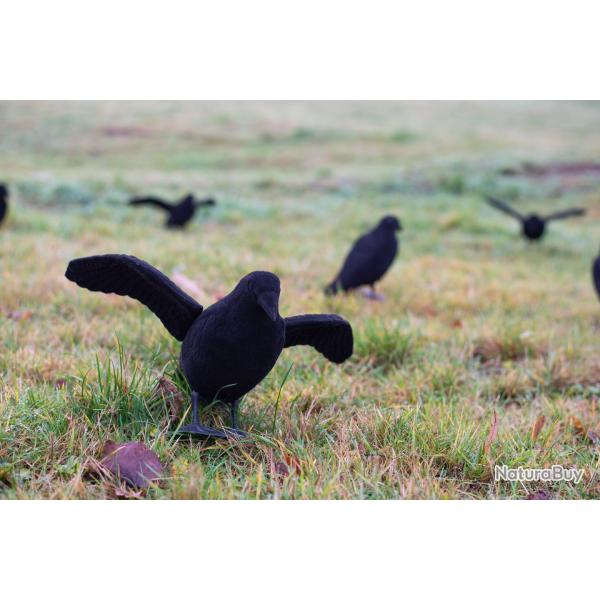 Corbeau factice floqu� avec ailes
