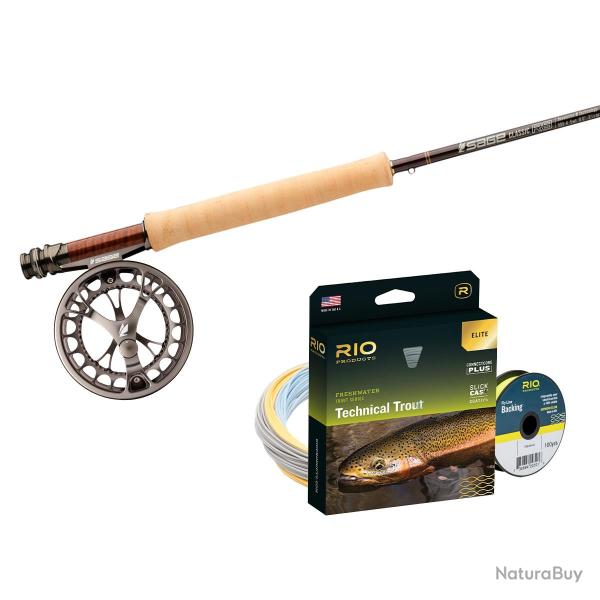 Pack premium SAGE R8 Classic 9' soie 4 + SAGE Click