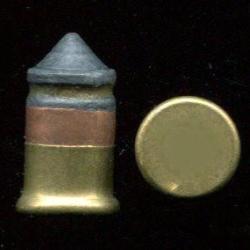 9 mm Flobert &agrave; balle Bosquette - TRES RARE en double culot - fabrication SFM
