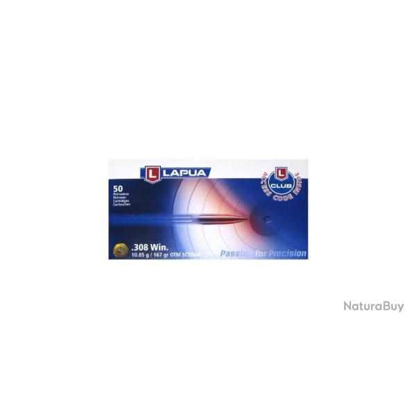 Munitions LAPUA cal.308win otm scenar 167gr 10.85g par 150