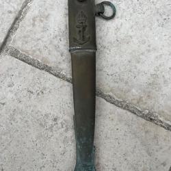 &Eacute;tui fourreau poignard de marine militaire