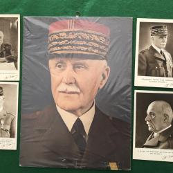 PORTRAIT DU MARECHAL D'EPOQUE ET CARTES POSTALE ,  PAS D'ACHAT PAR 10 X