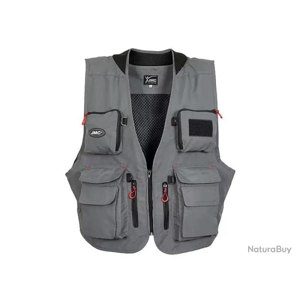 Gilet de P�che JMC Tradition V2 Gris S Gris