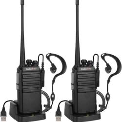 Radioddity GA-2S Radio Bidirectionnelle UHF Longue Port&eacute;e USB Compatible Programmation CHIRP Noir