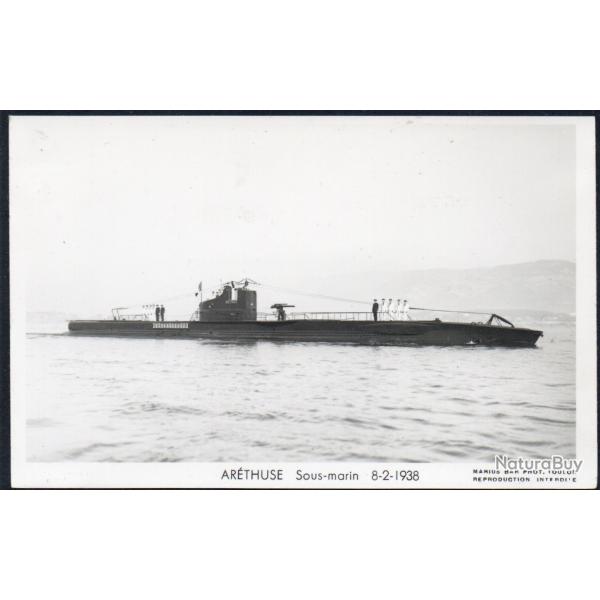 Carte Postale Sous-marin Ar�thuse 8-2-1938  -N�7914