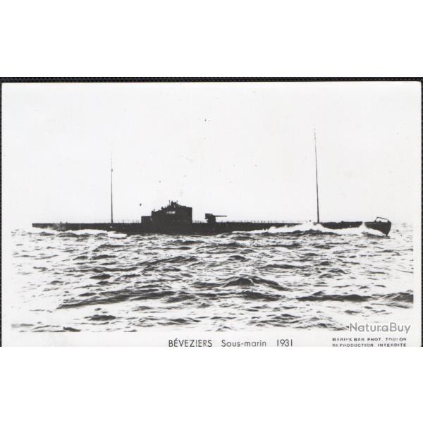 Carte postale sous-marin B�v�ziers 1931 -N�7915