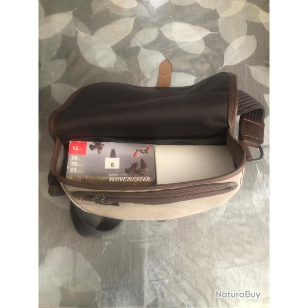 LIVRAISON OFFERTE 50 cartouches cal 12/70 36g + sacoche  a cartouche  neuf