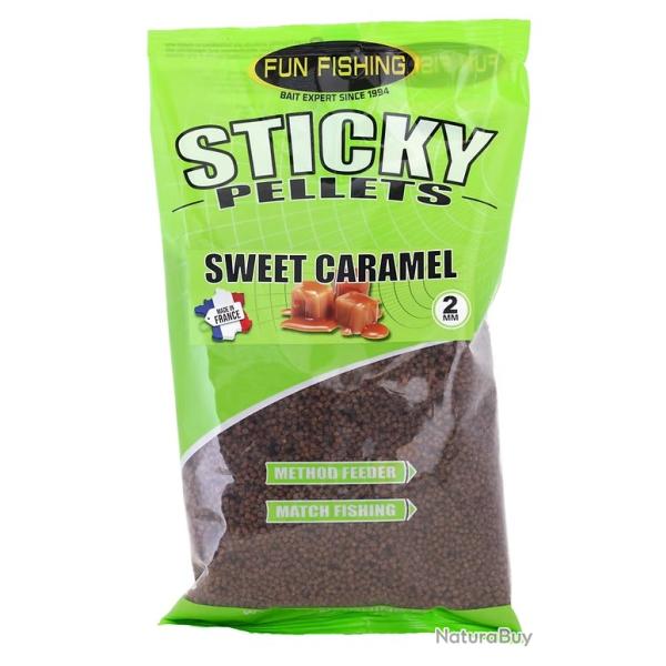 Sticky pellets FUN FISHING sweet caramel 2mm 650gr