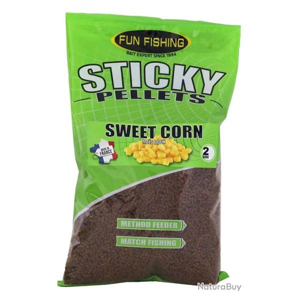 Sticky pellets FUN FISHING sweet corn 2mm 650gr