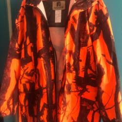 VESTE DE pluie avec capuche  CAMO FLUO taille 2xl neuf   GROS GIBIERS erreur taille