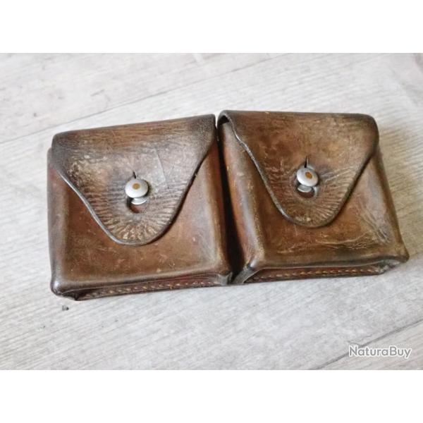1919 Cartouchi�re en cuir Arm�e Suisse pour fusil ou carabine Schmidt Rubin