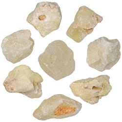 Pierres brutes quartz soufre - 4 &agrave; 6 cm - Lot de 3