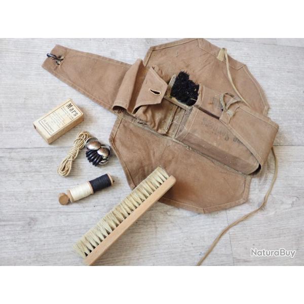 WW1 Kit de nettoyage uniforme / chaussures, d'ordonnance suisse. Pour paquetage, sac � dos