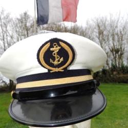 MARINE NATIONALE  : ANCIENNE CASQUETTE  ann&eacute;e 1980 - GRANDE TAILLE 59