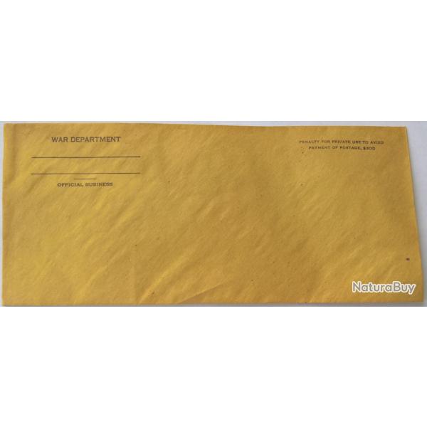 Enveloppe US WW2 WAR DEPARTEMENT