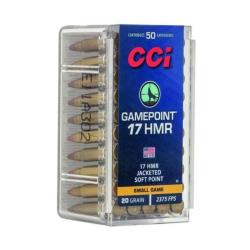 MUNITION CCI 17HMR GAMEPOINT 20G