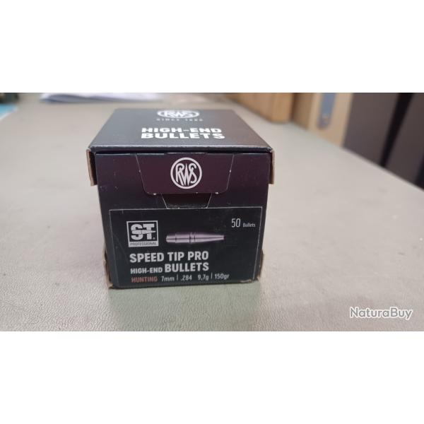 ogives RWS speed tip pro 7mm "284" 150 grain 9.7 gr