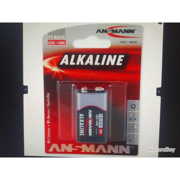 Ansmann pile alcaline 6LR61 9 volts