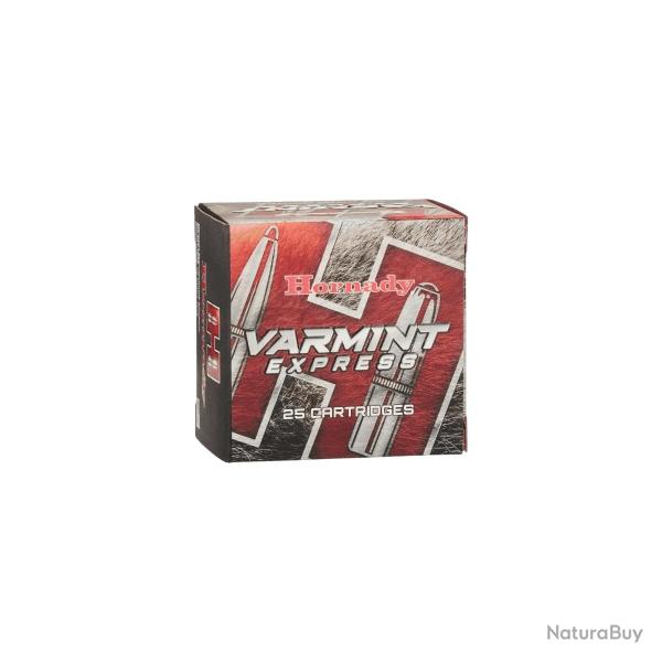 Cartouches HORNADY Varmint Express calibre 22 HORNET 35gr V-MAX x25