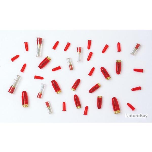 6 douilles amortisseur "Snap cap" .44 Mag en plastique