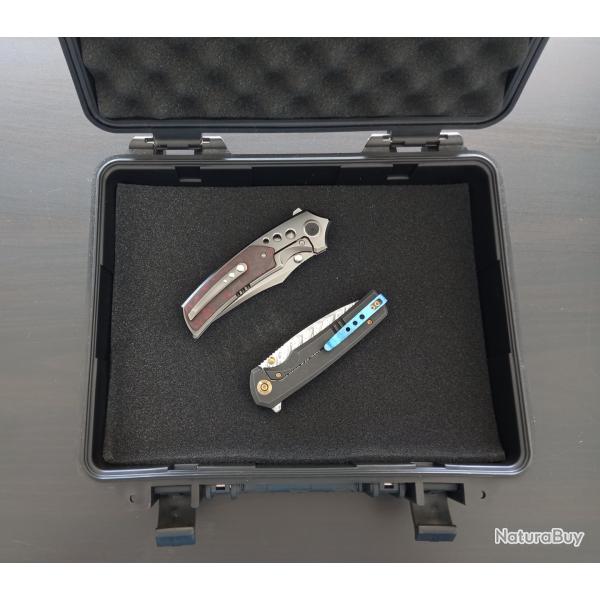 WE Knife Subjugator Damas + WE Knife Skynix Polished Gray