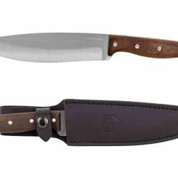 Couteau Condor Jarn Lame Acier 420HC Manche Noyer Etui Cuir Made Salvador CTK286370SS