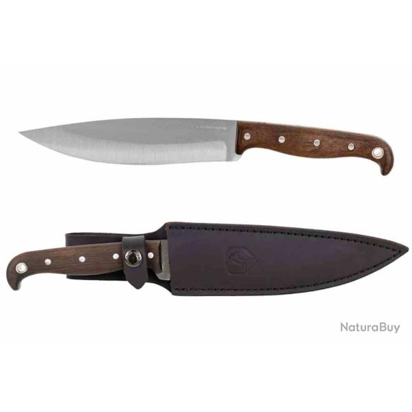 Couteau Condor Jarn Lame Acier 420HC Manche Noyer Etui Cuir Made Salvador CTK286370SS