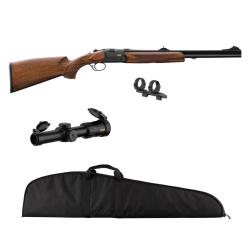Pack express FABARM superpos&eacute; ASPER A2 Cal.9.3x74R noir canon 55cm lunette 1-4x24 montage fourreau