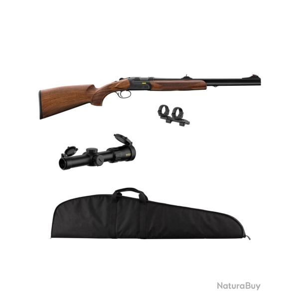 Pack express FABARM superpos� ASPER A2 Cal.9.3x74R noir canon 55cm lunette 1-4x24 montage fourreau
