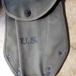 housse &eacute;tui  pelle pliante US army ww2 seconde guerre 43 dat&eacute; 1944 Am&eacute;ricain d&eacute;barquement arm&eacute;e lib&eacute;