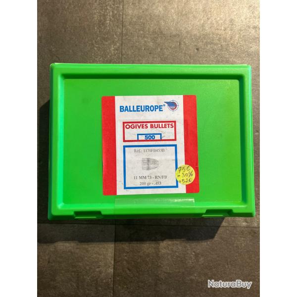 500 ogives Balleurope 11mm73 RN 200gr
