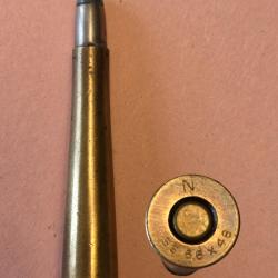 Une fine cartouche 6,6 Sauer x 48 R pour Drilling ou mixte balle semie blind&eacute;e ,Cat C