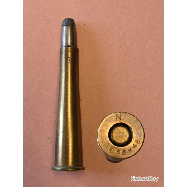 Une fine cartouche 6,6 Sauer x 48 R pour Drilling ou mixte balle semie blind�e ,Cat C