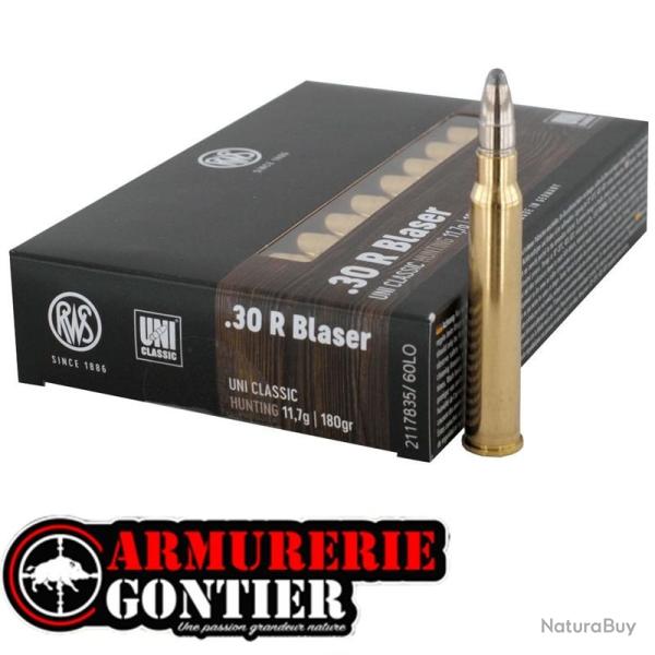 Munitions RWS 30R Blaser 11.7g 180grains UNI CLASSIC