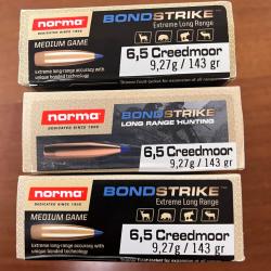 Balles NORMA 6.5 creedmoor (lot)