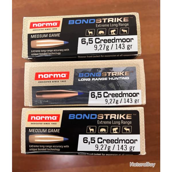 Balles NORMA 6.5 creedmoor (lot)