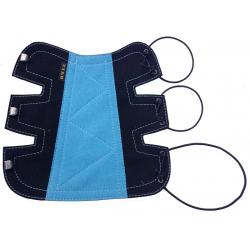 Bracelet Classique Long Alcantara Noir / Bleu