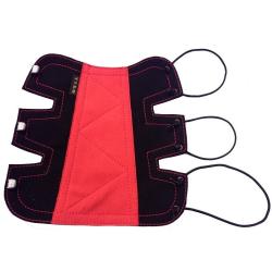 Bracelet Classique Long Alcantara Noir / Rouge