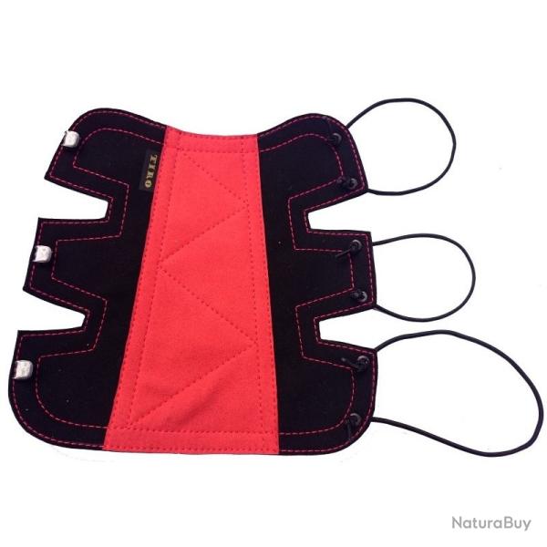 Bracelet Classique Long Alcantara Noir / Rouge