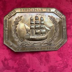 PLAQUE GIBERNE GARDE MUNICIPALE DE PARIS 1830