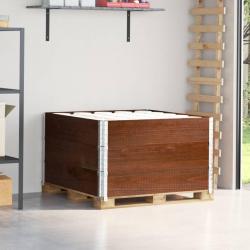 Colliers de palette 3 pcs marron 100x100 cm bois de pin solide