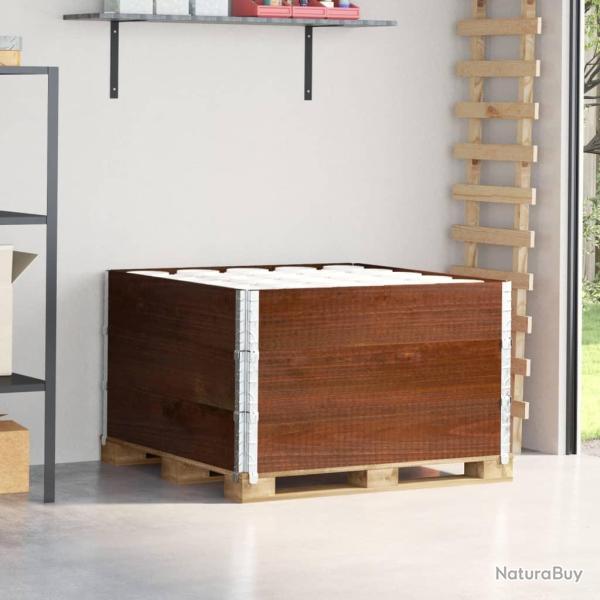 Colliers de palette 3 pcs marron 100x100 cm bois de pin solide