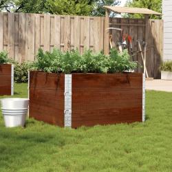 Jardini&egrave;re marron 100x100 cm bois massif de pin