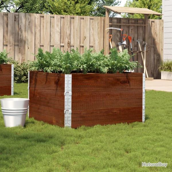 Jardini�re marron 100x100 cm bois massif de pin