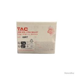 Cartouches GECO TAC calibre 308Win FMJ 9.5g 147gr x20