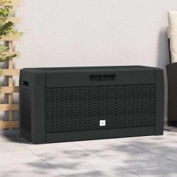Bo&icirc;te de stockage jardin Anthracite 119x48x60 cm Polypropyl&egrave;ne